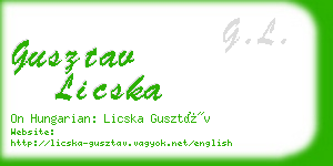 gusztav licska business card